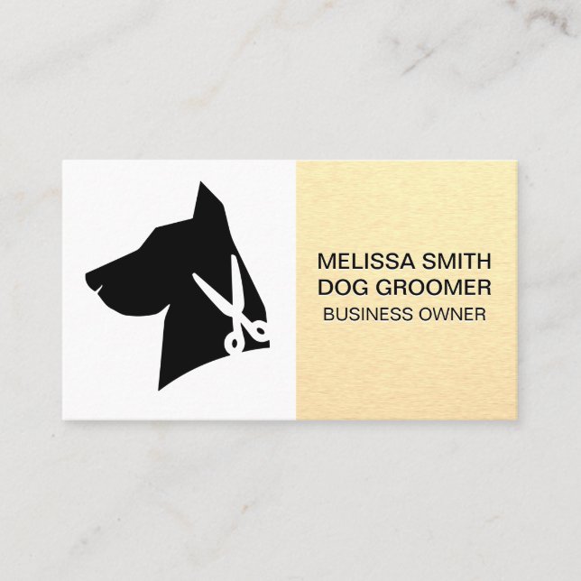 Hund Groomer-Logotyp Tidsbeställning Kort (Framsida)