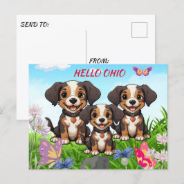 Hund Groomer Lycklig mariies vykort