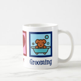 Hund Groomer Peace Kärlek Pet Grooming Kaffemugg