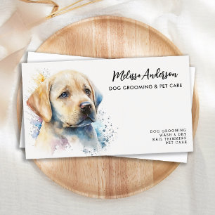 Hund Groomer Pet Sitter Gult Labour Cute Puppy Visitkort