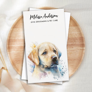 Hund Groomer Pet Sitter Gult Labour Puppy Visitkort