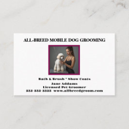 Hund Groomer Photo Pet Groomer Dog Walker Boarding Visitkort