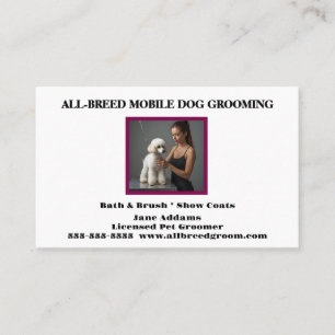 Hund Groomer Photo Pet Groomer Dog Walker Boarding Visitkort