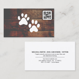 Hund Groomer QR-KOD Tassar Affärskort Visitkort
