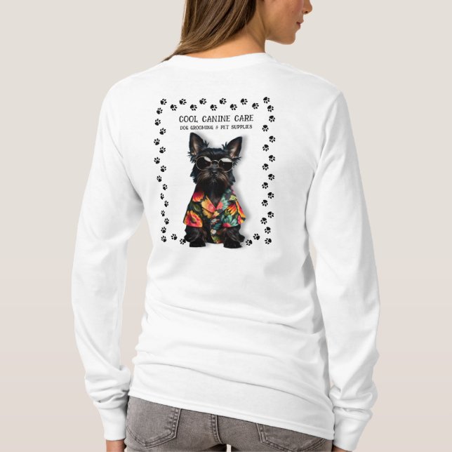 Hund Groomer T Shirt (Baksida)