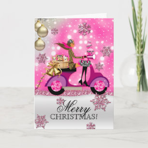Hund Groomer Vet Jul Scooter Girl Mobile Pet Helgkort