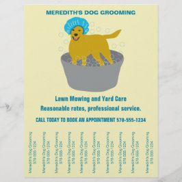 Hund Groomers Business Hund Tear Off Strips Reklamblad