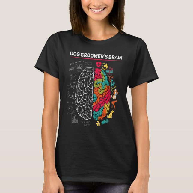 Hund Groomers Groomer Salon Grooming Hund Animal T Shirt (Framsida)