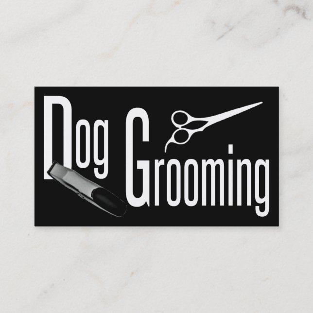 Hund Grooming-Affärskort Visitkort (Framsida)