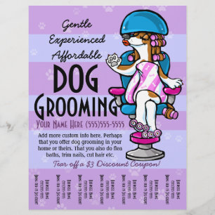 Hund Grooming Anpassade för främjande i östra laka Reklamblad