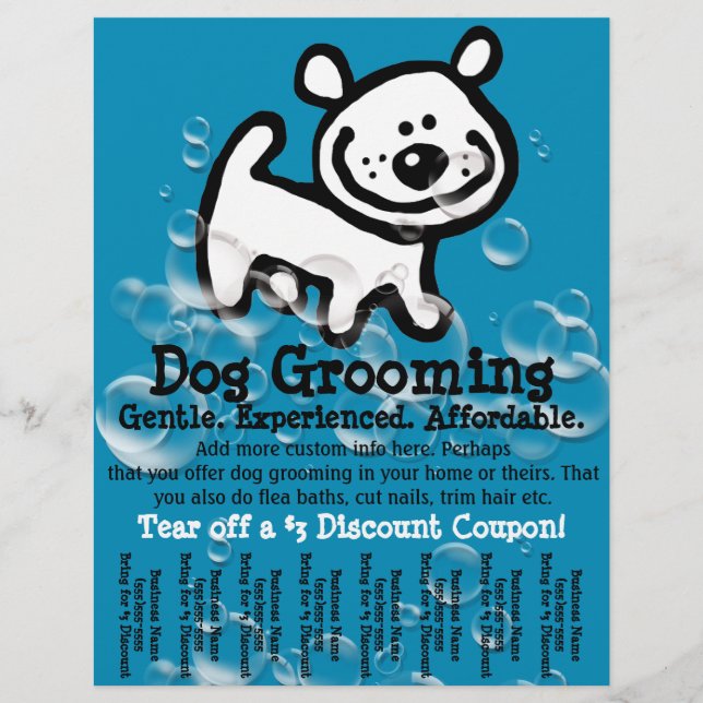 Hund Grooming Anpassade för främjande i östra laka Reklamblad (Framsidan)