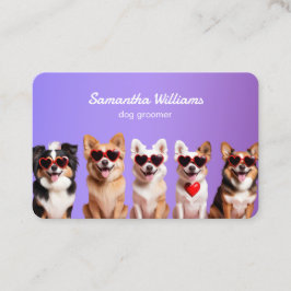 🐾 Hund Grooming Anpassningsbar QR Visitkort
