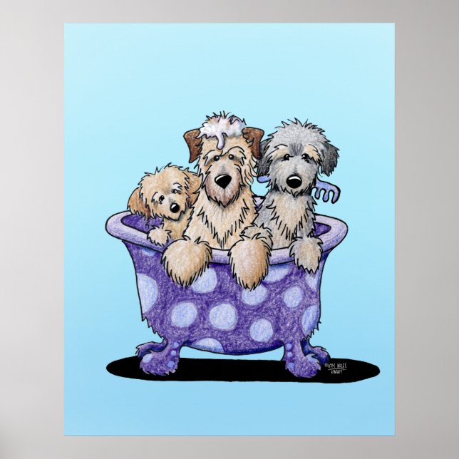 Hund Grooming Art Poster (Framsidan)