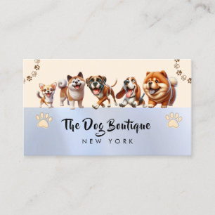 Hund grooming boutique pet Paepy-skript Visitkort
