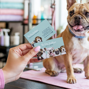 Hund grooming boutique pet Paepy-skript Visitkort