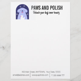 Hund Grooming Business Anpassningsbar Brevhuvud