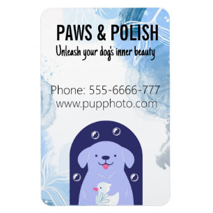 Hund Grooming Business Anpassningsbar Fridge Magnet