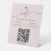 Hund Grooming Business Sign Free WiFi Pedestal Sig