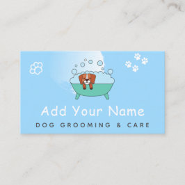 Hund Grooming Care Haircut Funny Pet Bubble Bath Visitkort