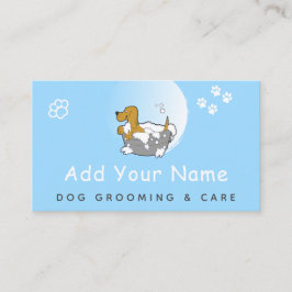Hund Grooming Care Pet Haircut Cute Paw Skriv ut b Visitkort