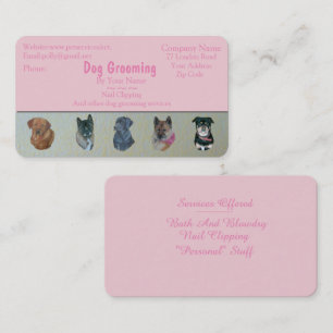 hund Grooming djuromsorgare vets services business Visitkort
