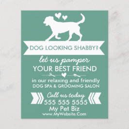 Hund Grooming Flyer - anpassningsbar