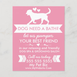 Hund Grooming Flyer - anpassningsbar
