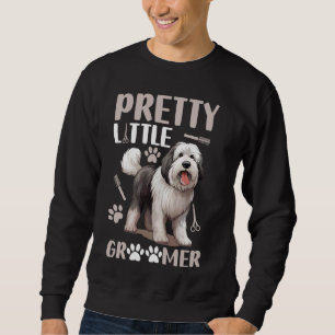 Hund Grooming Funny Pet Groomer Söt Little Groom Lång Ärmad Tröja