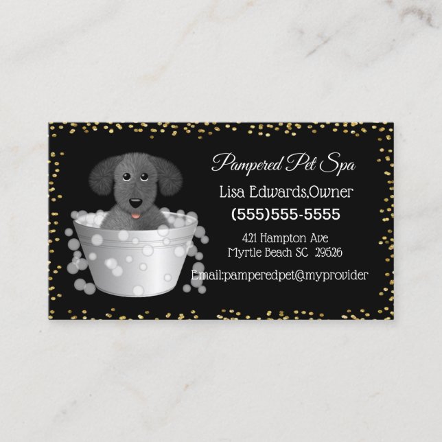 Hund Grooming Hund Spa-avtalskort Tidsbeställning Kort (Framsida)
