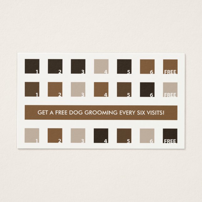 HUND GROOMING-kundvärdering (modets kvadratpunkter Visitkort (Framsidan)