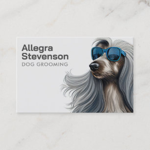 Hund Grooming Modern Simple Typography Hound Visitkort