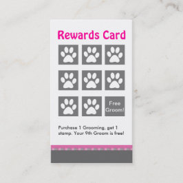 Hund Grooming Rewards Card - anpassningsbart Lojalitetskort