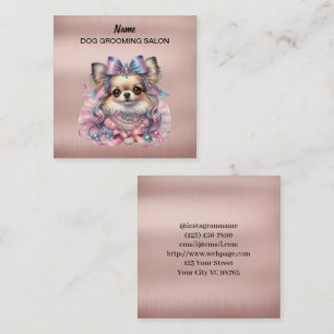 Hund grooming Salon Affärskort Fyrkantigt Visitkort