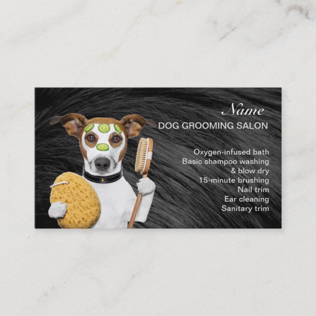 Hund grooming Salon Affärskort Visitkort (Framsida)