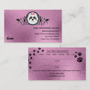 Hund grooming Salon Affärskort Visitkort