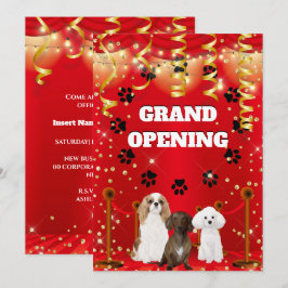 Hund grooming salon grand open VIP party Inbjudningar
