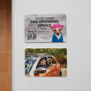 Hund Grooming Service Watercolor Business Magnet