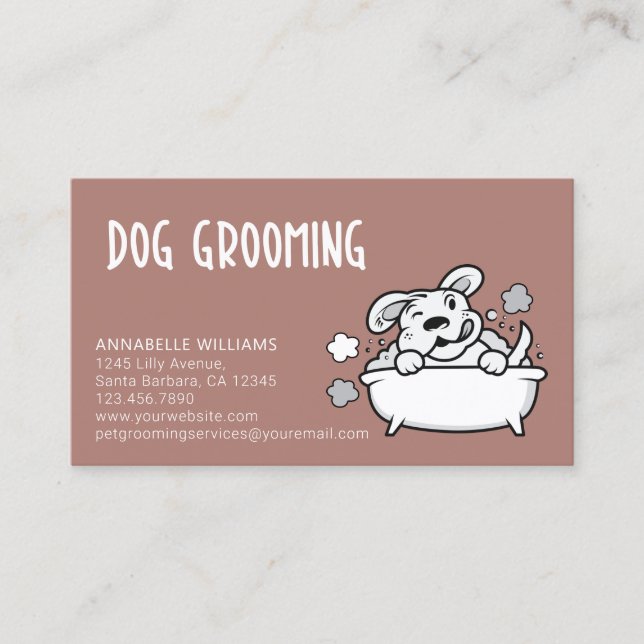 Hund Grooming Services, Affärskort Visitkort (Framsida)