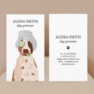 Hund Grooming Spa Funny Aesthetic Visitkort