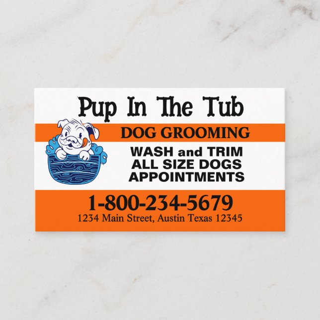 Hund Grooming Visitkort (Framsida)