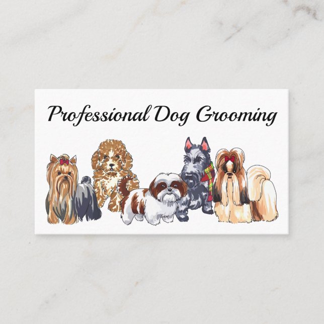 Hund Grooming Visitkort (Framsida)