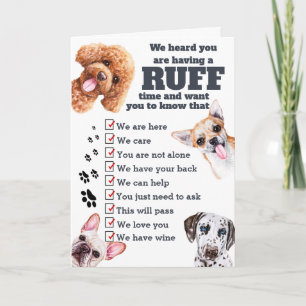 Hund grupp känner sig bättre snart tillfriskningsö kort