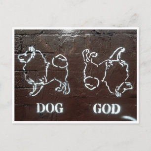 hund gud vykort
