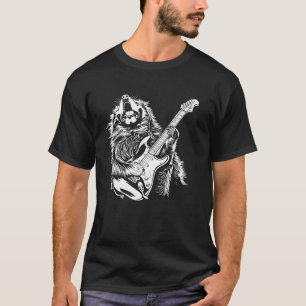 Hund Guitarist Guitar - tibetansk mastiff Pappa Ma T Shirt