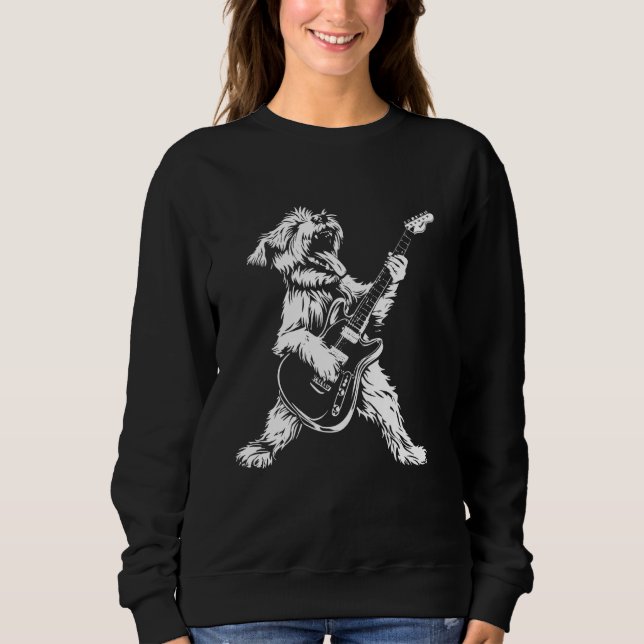 Hund Guitarist Guitar - Wheaten Terrier Pappa Mamm T Shirt (Framsida)