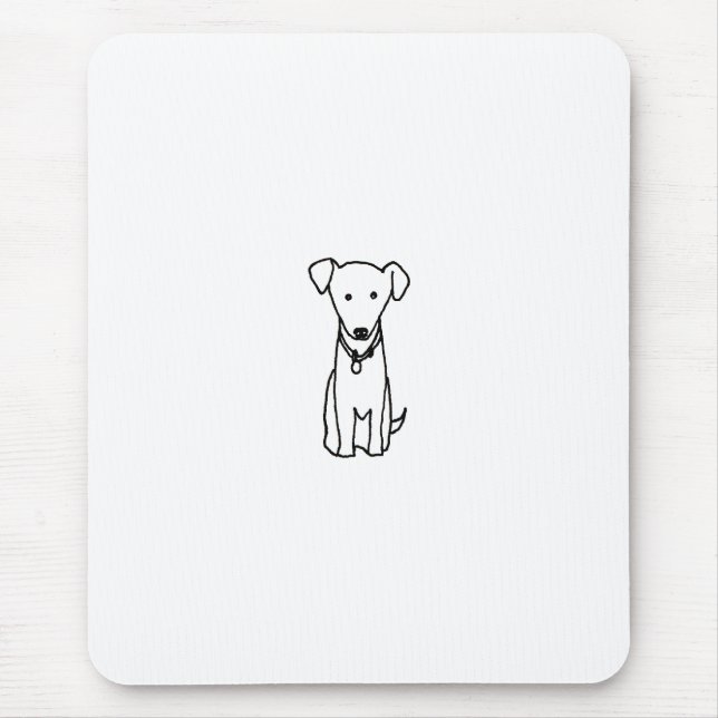 Hund - gullig roligt fodrar den enkla designen för musmatta (Framsidan)