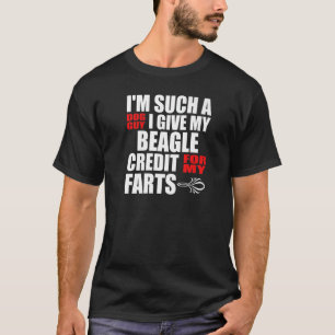 Hund Guy Beagle Fart Joke för manar Boy Beagle T Shirt