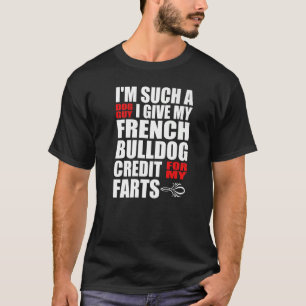 Hund Guy Fransk Bulldog Fart Joke för manar Boys T Shirt