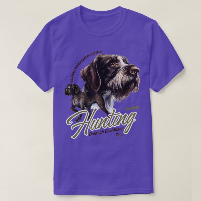 Hund GWP för peinter-jakt på tyska Wirehars T Shirt (Design framsida)