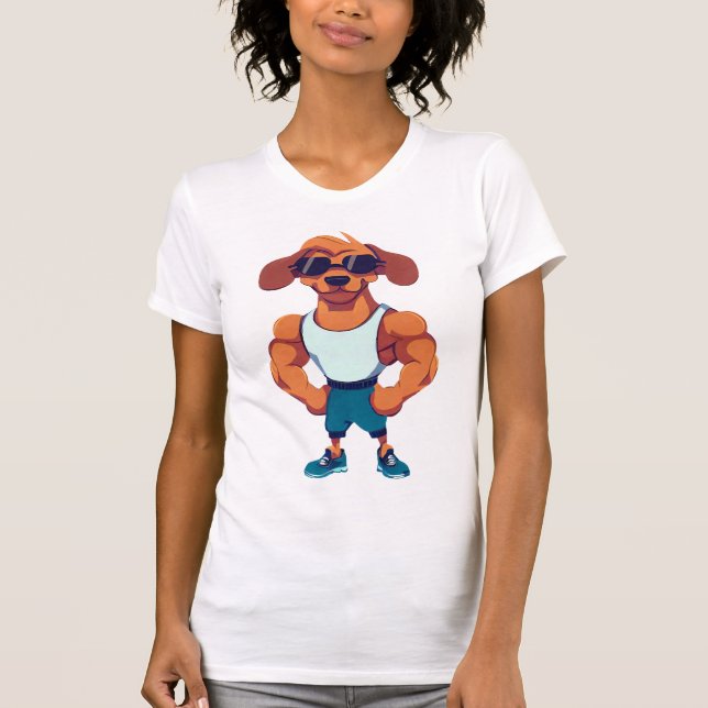 Hund Gym T Shirt (Framsida)